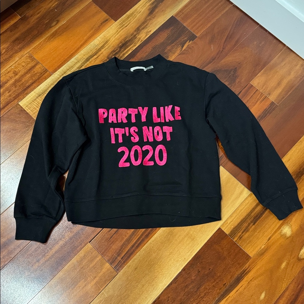 Alice + Olivia Black Sweatshirt